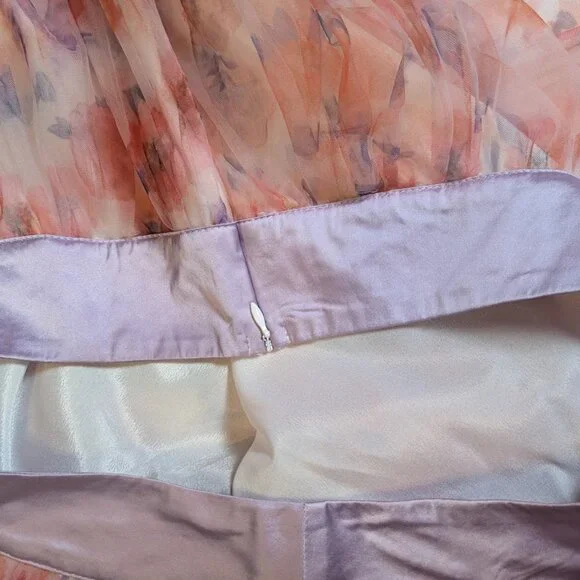 Multicolor Silk Bow Robe Dress - Picture 5 of 6